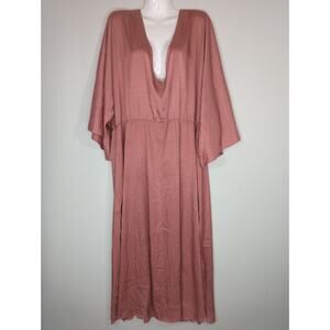 Arula A Beautiful Soul Rose Kaftan Kimono Sleeves Maxi Dress Size B‎ (2X) NWT